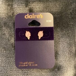 Claires cotton candy 18kt gold plated earrings $21.50 CAD retail